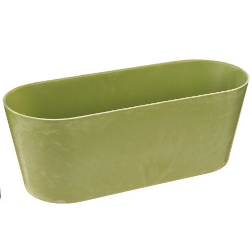 položky Miska na rostliny oválná zelená miska plastová 27×11×10cm 3ks