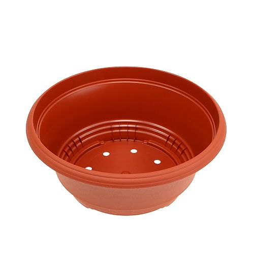 položky Plastová miska na květiny Ø20cm, terakotová, 3 ks