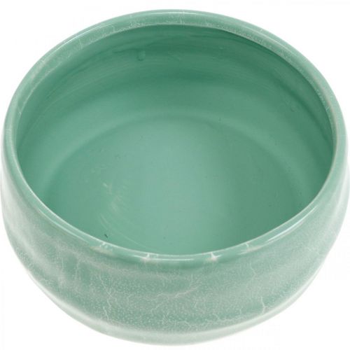 Floristik24 Miska na rostliny se vzorem košíku, keramická dekorace, kulatá aranžovací miska Ø16cm V7,5cm