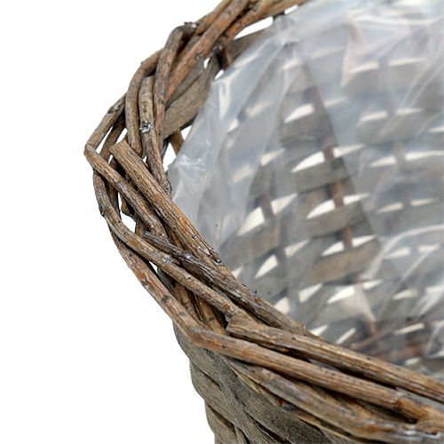 Floristik24 Miska na rostliny kulatá šedá Ø30cm H16cm 1ks