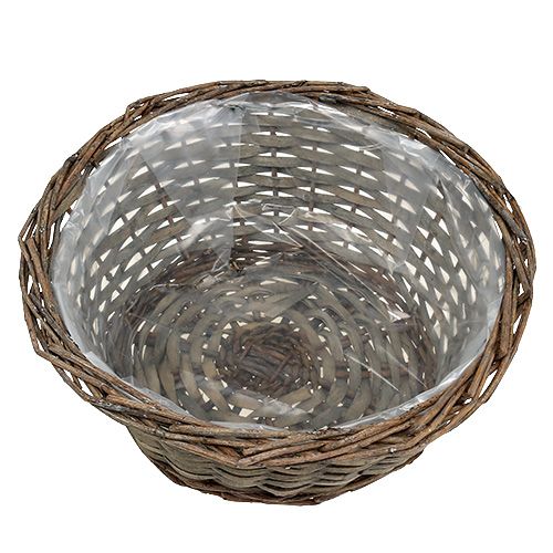 Floristik24 Miska na rostliny kulatá šedá Ø30cm H16cm 1ks