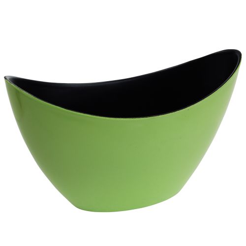 Rostlinná loď zelená dekorativní miska oválná 20cmx9cmx12cm