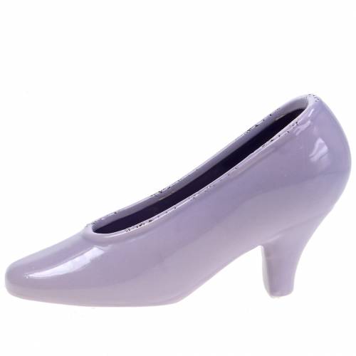 Floristik24 Plantážník dámská bota keramická lila 20 × 6cm V12cm