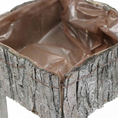 Floristik24 Židle na sázení, květináč, zahradní dekorace Shabby Chic, bílá praná sada 2 ks