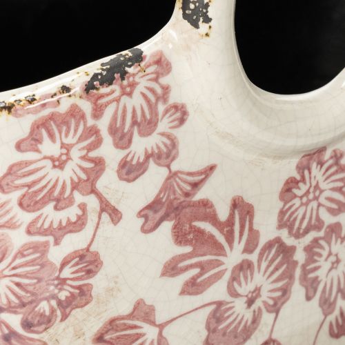 položky Dekorativní květináč s rukojetí, květinový, 21 cm