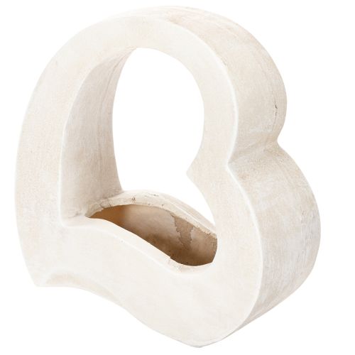 Dekorace ve tvaru srdce pro výsadbu a květinová aranžmá, otevřený design, moderní tvar srdce, 19 cm | Floristik24.cz