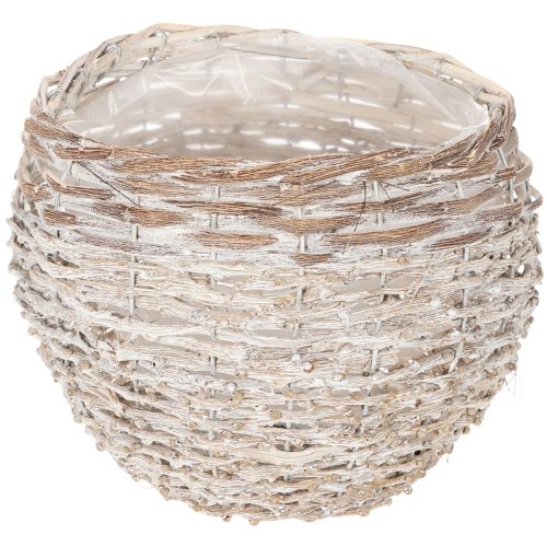 Kulatý pletený koš, velký dekorativní koš na sázení, 23 cm