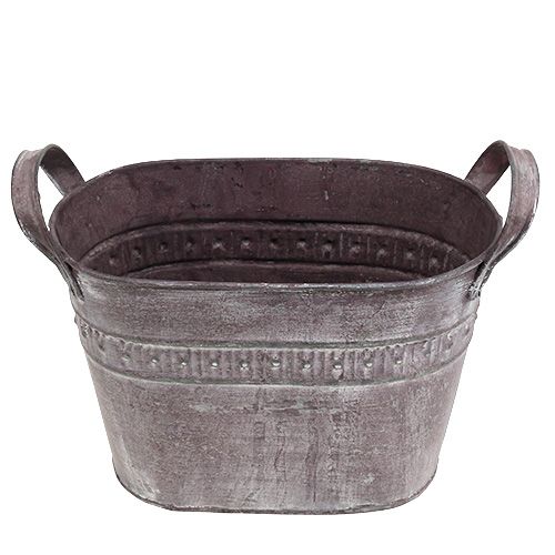 Floristik24 Květináč oválný 20 cm x 12 cm H14 cm fialový