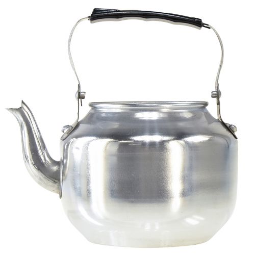 položky Květináč kovový dekorativní džbán na vodu stříbrný vintage Ø15cm