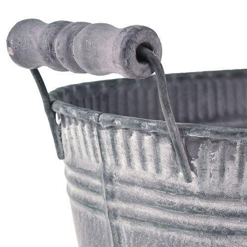 Floristik24 Květináč Oválný květináč Kovová noha Fialová Bílá L28cm