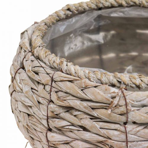 položky Košík na rostliny květináč kulatý bílý praný Ø22cm H13cm