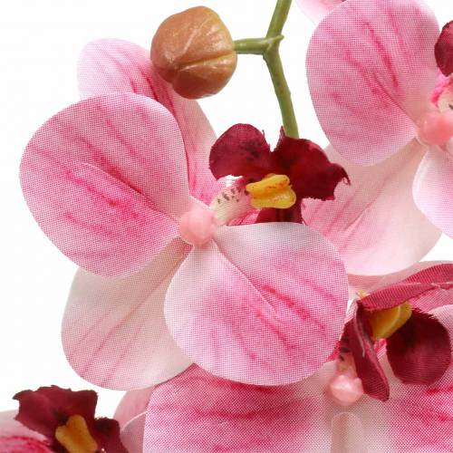 Umělá větev orchideje Phaelaenopsis Pink H49cm