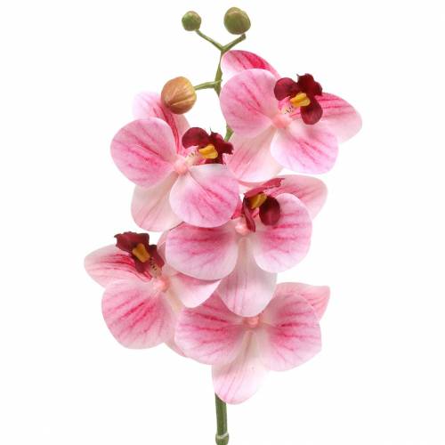 Umělá větev orchideje Phaelaenopsis Pink H49cm
