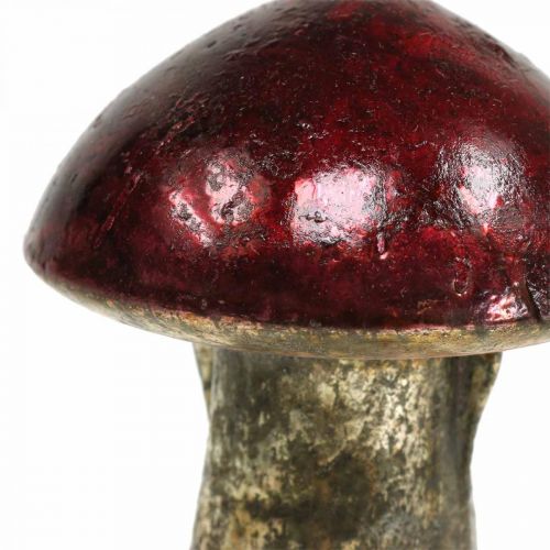 Floristik24 Deko houby skleněné červené podzimní dekorace stolní dekorace Ø6,5cm V10cm 3ks