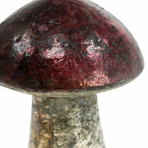 Floristik24 Dekorativní houbový metalický povrch skla malinová barva, stříbrná V10cm