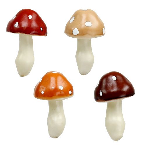 Floristik24 Houby asort 3cm x 5cm na drátě 48 ks
