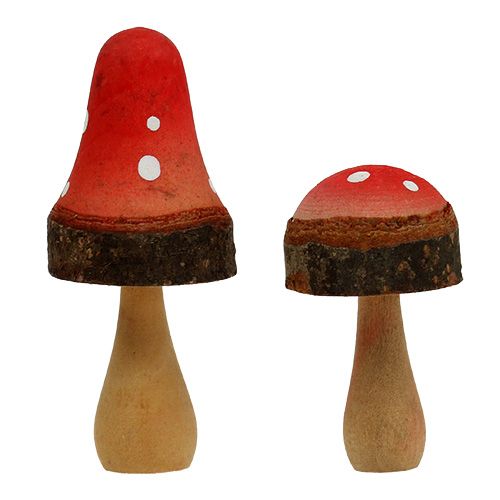 Floristik24 Houby ze směsi dřeva 5,5cm - 8cm 8ks