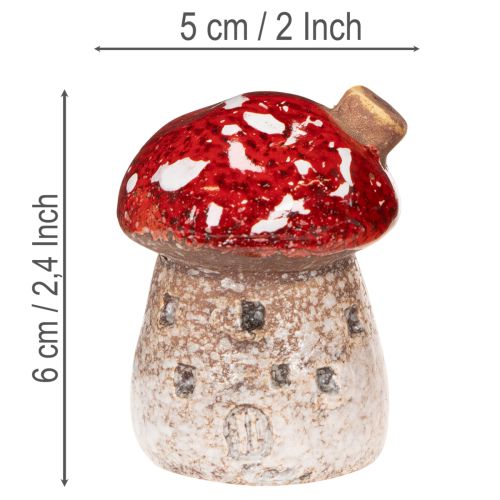 Dekorace na houbový domeček Miniaturní muchomůrka 6cm 2 ks | Floristik24.cz