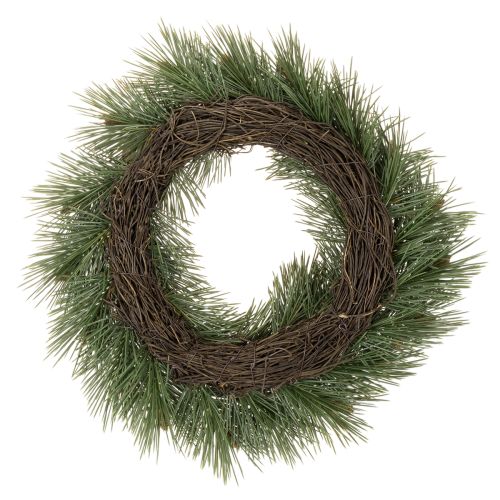 Umělý věnec z borových větviček s malými šiškami, 40 cm | Floristik24.cz