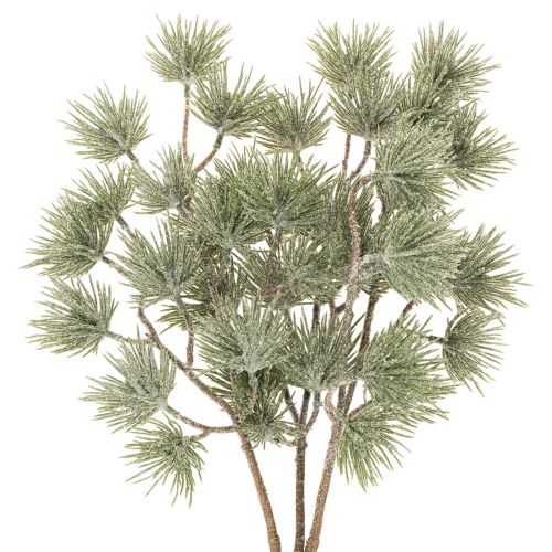 Umělá jedlová větev, velká borovicová větev pro zimní dekoraci, 55 cm, 3 kusy