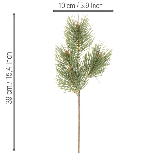 Dekorativní svazek umělých borovicových větviček pro aranžmá 39cm 6 ks | Floristik24.cz