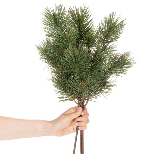 Umělá borovicová větev jako dekorativní jedlová větev, 55 cm, 3 kusy | Floristik24.cz