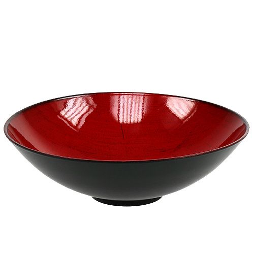 Dekorativní miska kulatá červená Ø22cm V6,5cm