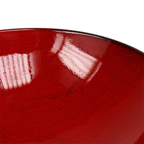 Floristik24 Dekorativní miska kulatá červená Ø22cm V6,5cm