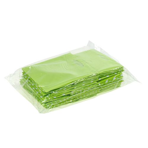 Floristik24 Plastový sáček 12cm x 12cm x 12cm zelený druh. 12ks
