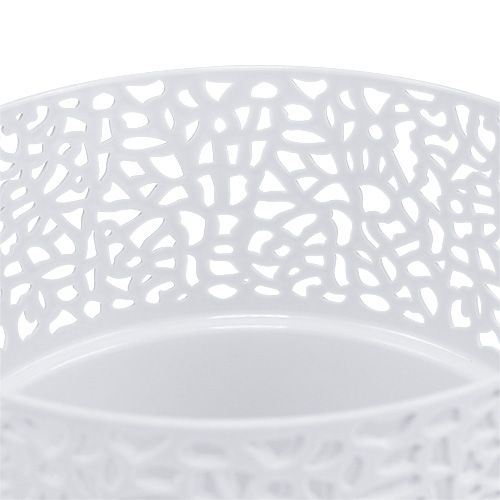 Floristik24 Plastový květináč bílý Ø14,5cm H15,5cm 1 kus