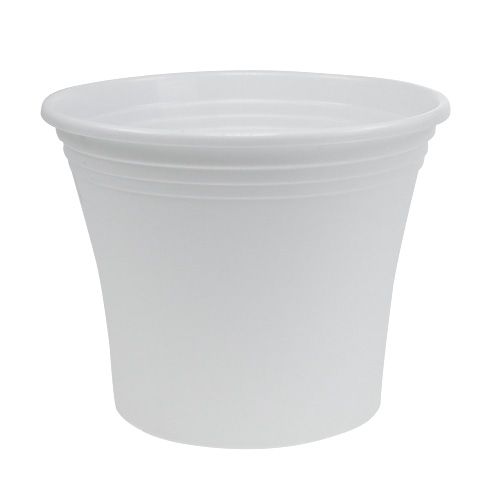 Floristik24 Plastový hrnec “Irys” bílý Ø22cm H18cm 1 kus