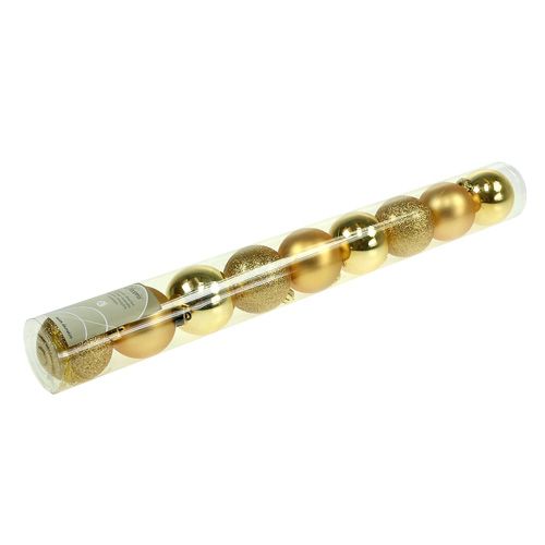 Floristik24 Plastové kuličky zlaté ass. Ø5cm 9ks