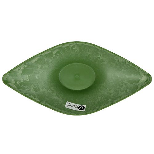 Floristik24 Plastová miska oválná 34cm x 17,5cm H10cm zelená, 1ks