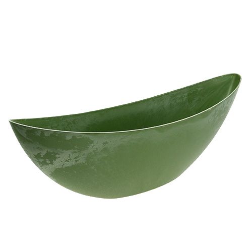 Floristik24 Plastová loď zelená 55,5cm x 14,5cm H17,5cm 1 kus