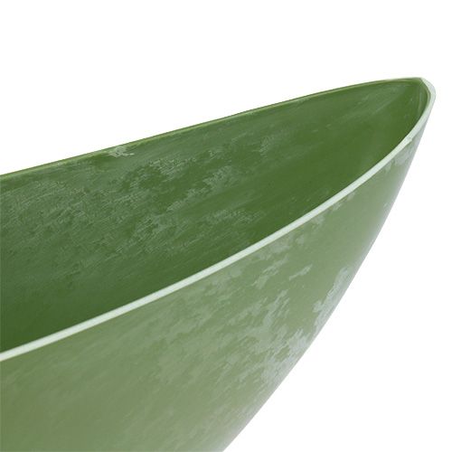 Floristik24 Plastová loď zelený ovál 39cm x 12,5cm H13cm, 1ks