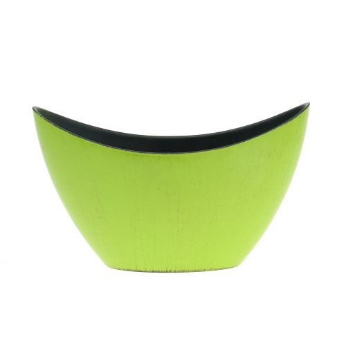 Floristik24 Dekorativní miska květináč zelená 20cm x 9cm H11,5cm