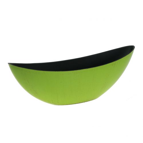 Floristik24 Deco Bowl Miska na rostliny Zelená Černá 34cm x 11cm H11cm