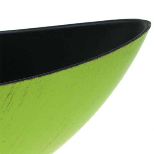 Floristik24 Deco Bowl Miska na rostliny Zelená Černá 34cm x 11cm H11cm
