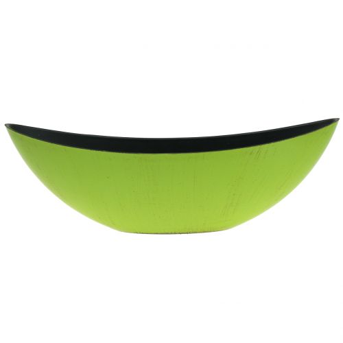 Floristik24 Deco Bowl Miska na rostliny Zelená Černá 34cm x 11cm H11cm