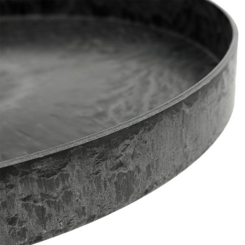 položky Plastový talíř dekorativní talíř šedobílý Ø22cm/27cm sada 2 ks