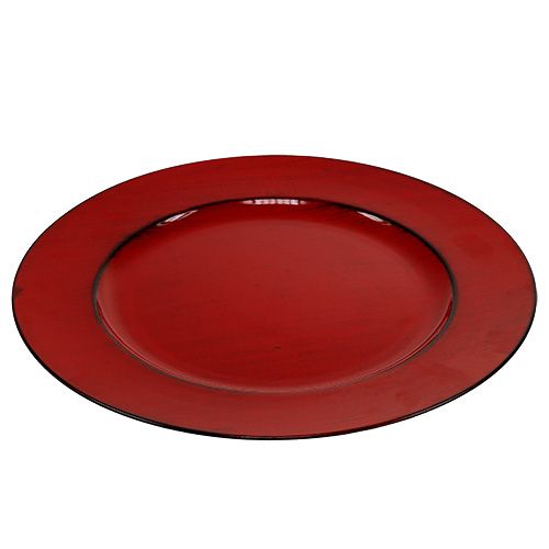 Plastový talíř Ø33cm červeno-černý