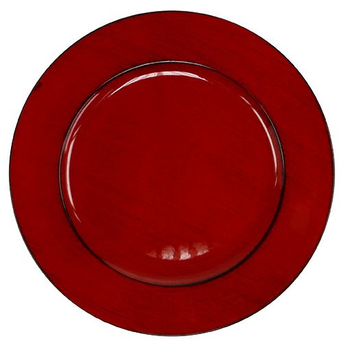Plastový talíř Ø33cm červeno-černý