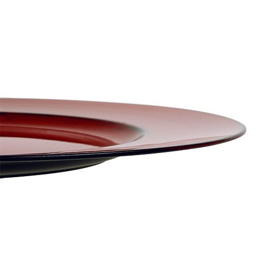 položky Plastový talíř Ø33cm červeno-černý