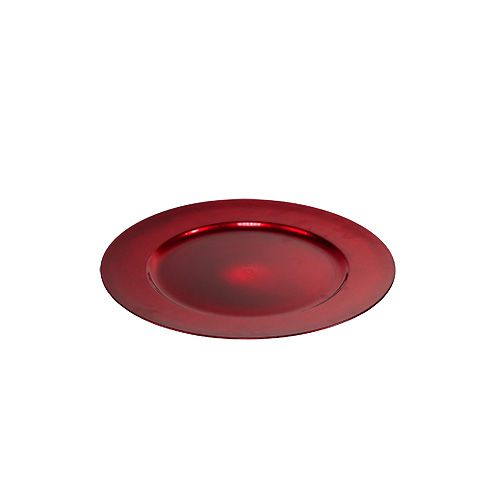 Floristik24 Plastový talíř červený Ø17cm 10 ks