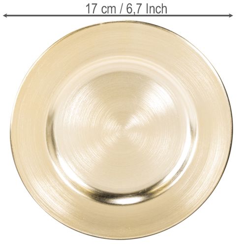 Malé kulaté lesklé dekorativní talíře, 17 cm, 6 kusů