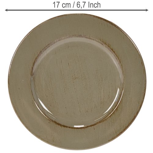 Malé talířky na dekoraci nebo prezentaci, 17 cm, 6 kusů | Floristik24.cz