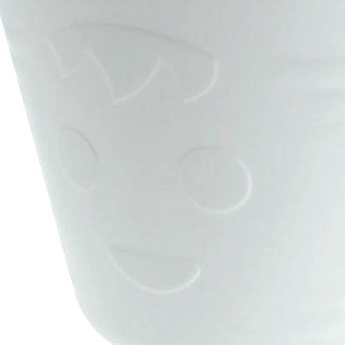 Floristik24 Plastové hrnce s uchy 12ks. 14 cm x 12 cm bílá