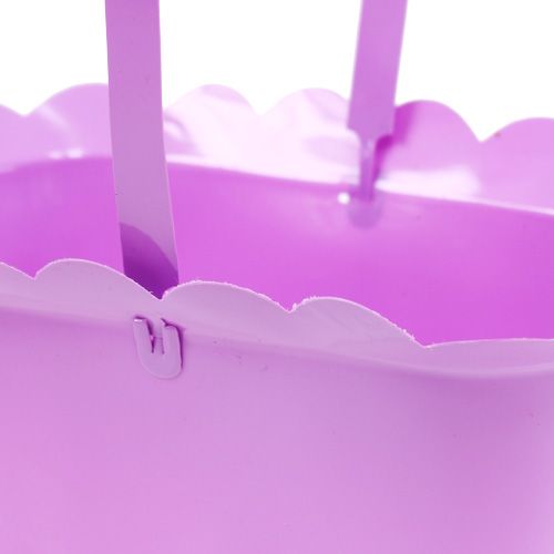 Floristik24 Plastový hrnec ovál s uchem vícebarevný 21,5cm x 11cm 10ks