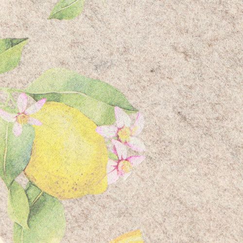 položky Prostírání kulaté Grey Felt Summer Lemon 31cm 2 ks