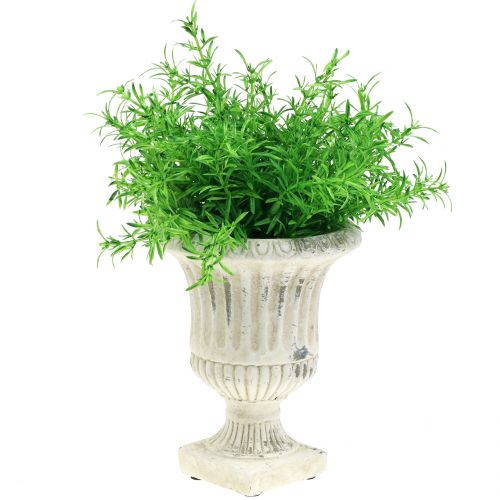Floristik24 Rostlinný pohár starodávný krémový Ø14cm H17cm